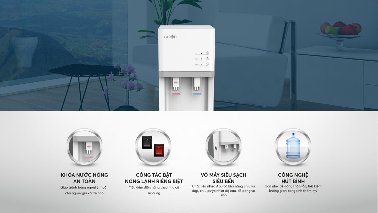 Cây nước nóng lạnh hút bình Karofi HCV200 - Điện Máy Plus