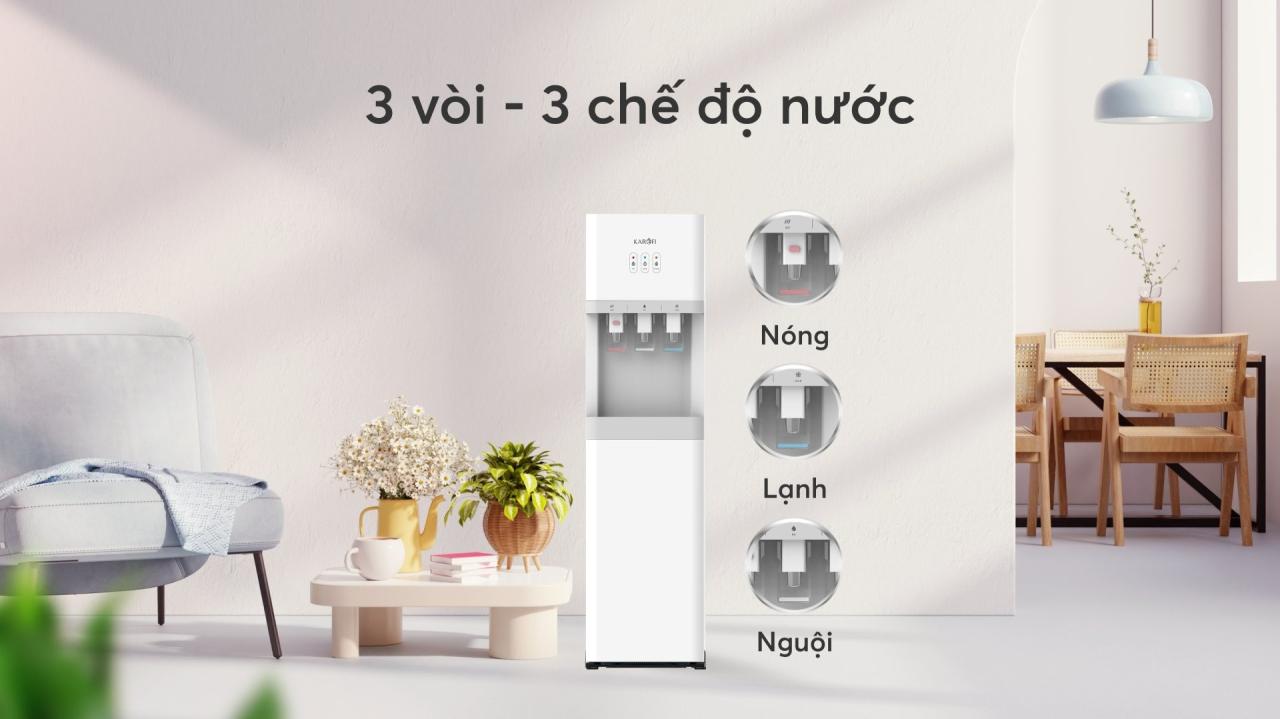 Cây nước nóng lạnh nguội Karofi HCV208 – Mẫu 2025 chính hãng Cây nước nóng lạnh nguội Karofi HCV208 – Mẫu 2025 - Điện Máy Plus
