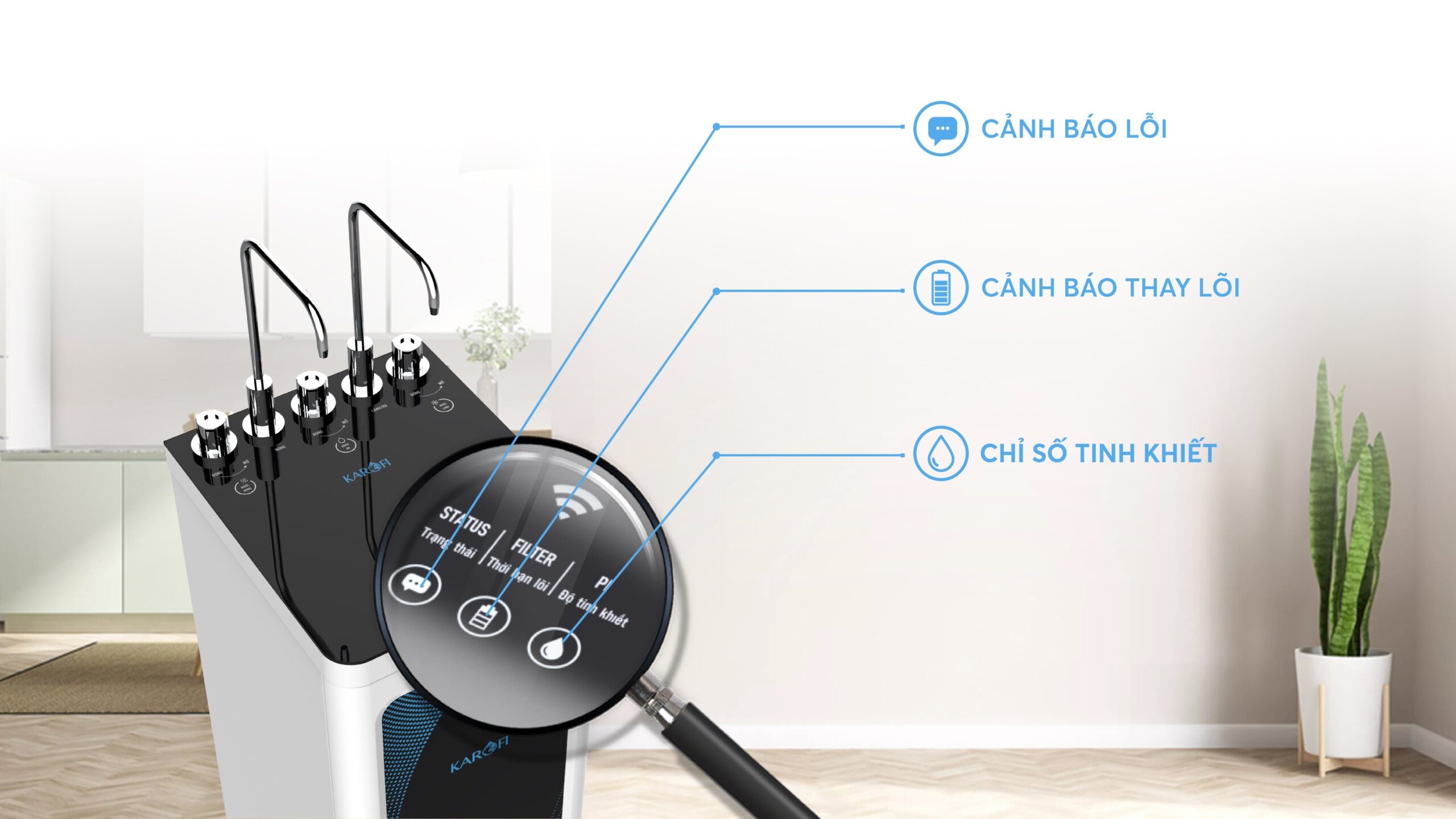 Máy lọc nước nóng lạnh Karofi KAD-D52 - Điện Máy Plus