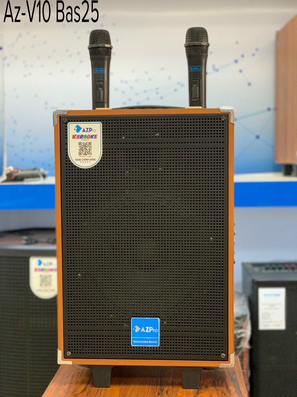 Loa Kéo AZ-V10 Đen Bas 25 chính hãng Loa Kéo AZ-V10 Đen Bas 25 - Điện Máy Plus