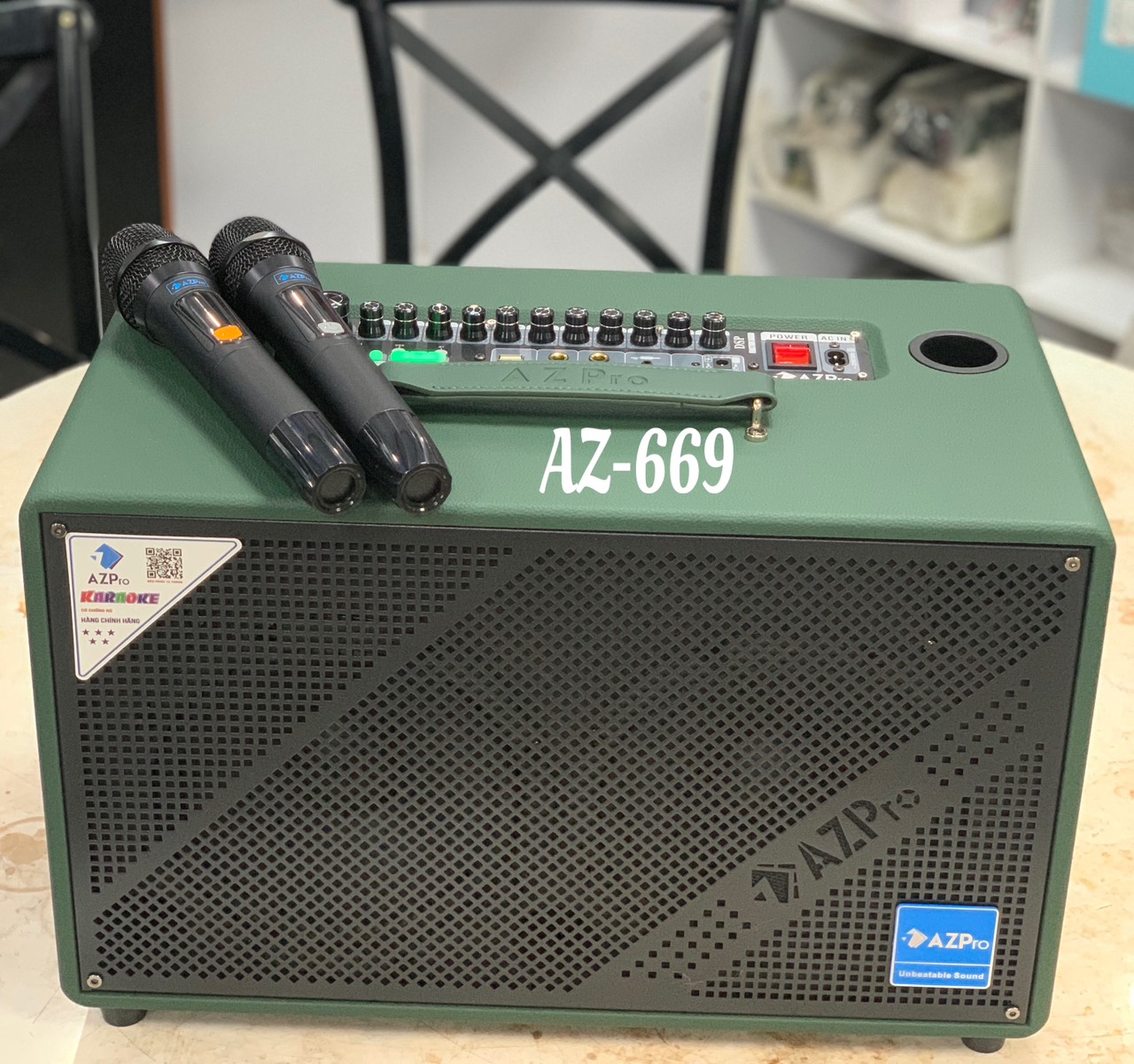 Loa Xách Tay AZ-669 (2 Bas20) - Điện Máy Plus