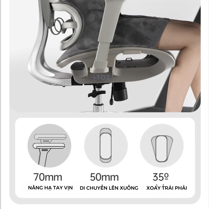 Ghế công thái học Yongyi X3 Climber Ergonomic RC-1109E - Điện Máy Plus