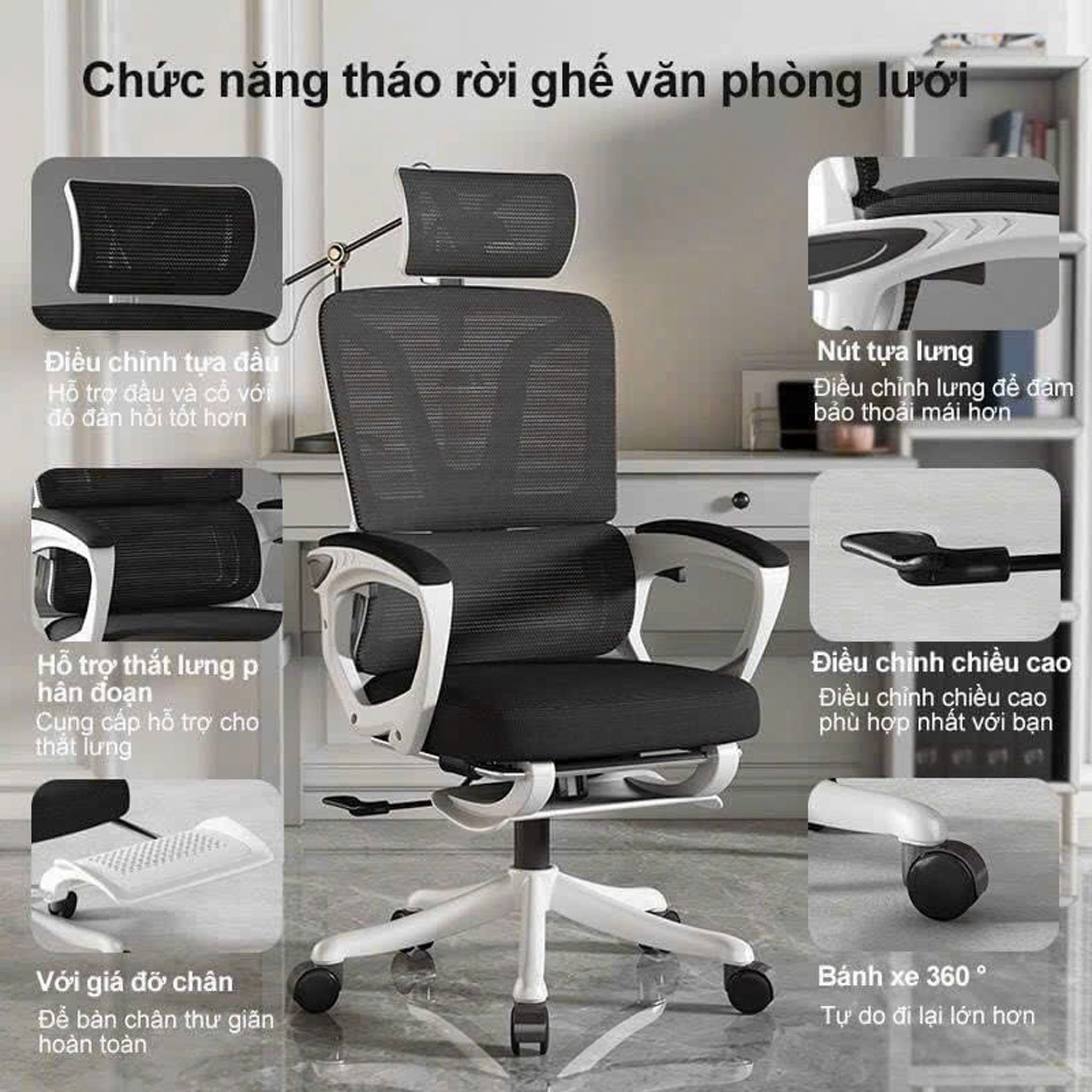 Ghế công thái học Yongyi X3 Climber Ergonomic RC-1109E - Điện Máy Plus