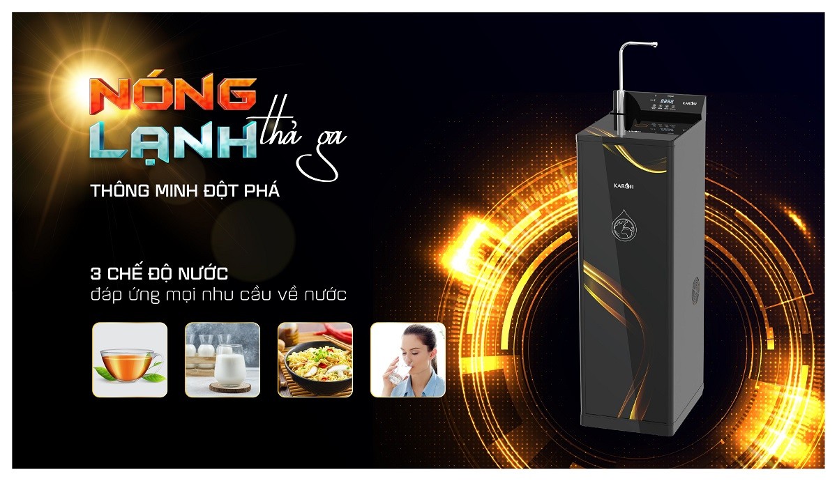 Máy lọc nước nóng lạnh Karofi KAD-D68 chính hãng Máy lọc nước nóng lạnh Karofi KAD-D68 - Điện Máy Plus