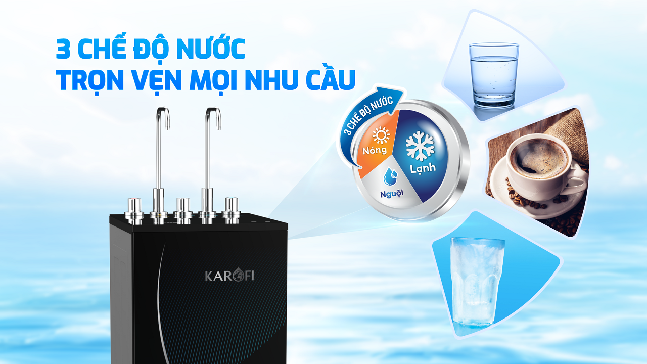 Máy lọc nước nóng lạnh Karofi KAD-D69 – 11 lõi – SIÊU ỔN ĐỊNH, SIÊU BỀN – SẢN XUẤT 2025 chính hãng Máy lọc nước nóng lạnh Karofi KAD-D69 – 11 lõi – SIÊU ỔN ĐỊNH, SIÊU BỀN – SẢN XUẤT 2025 - Điện Máy Plus