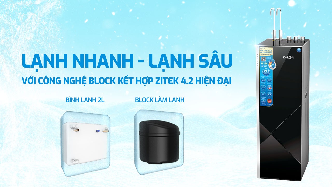 Máy lọc nước nóng lạnh Karofi KAD-L85 – 12 LÕI LỌC – NEW 2025 chính hãng Máy lọc nước nóng lạnh Karofi KAD-L85 – 12 LÕI LỌC – NEW 2025 - Điện Máy Plus