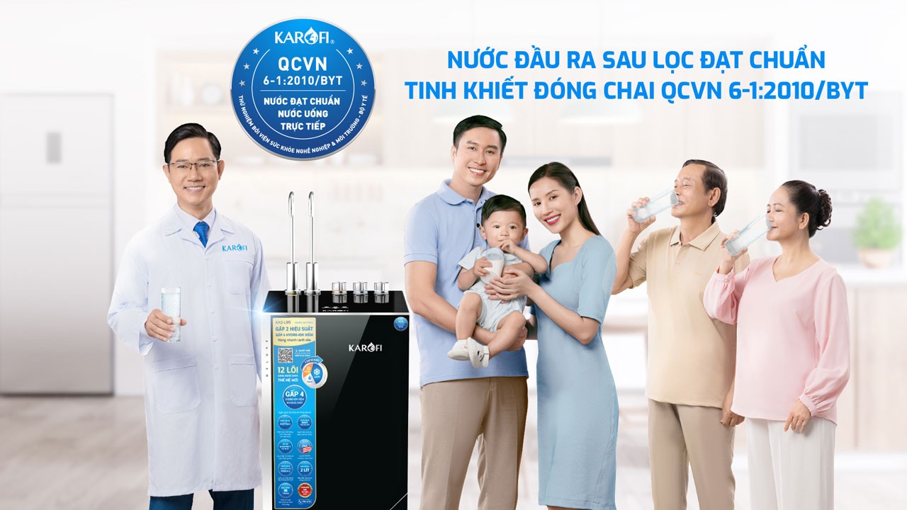 Máy lọc nước nóng lạnh Karofi KAD-L85 – 12 LÕI LỌC – NEW 2025 chính hãng Máy lọc nước nóng lạnh Karofi KAD-L85 – 12 LÕI LỌC – NEW 2025 - Điện Máy Plus
