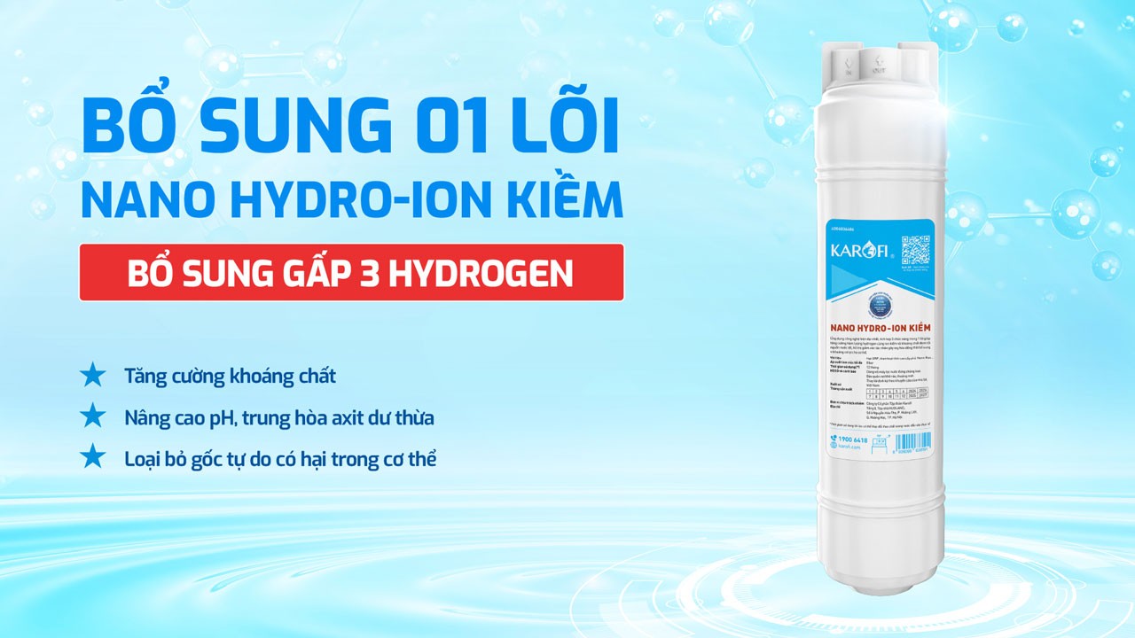Máy lọc nước Hydro-ion kiềm Karofi KAE-S66 chính hãng Máy lọc nước Hydro-ion kiềm Karofi KAE-S66 - Điện Máy Plus