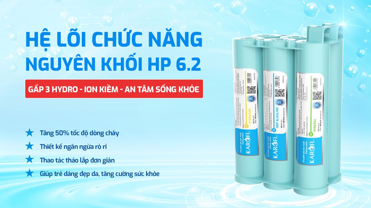 Máy lọc nước Hydro-ion kiềm Karofi KAE-S66 chính hãng Máy lọc nước Hydro-ion kiềm Karofi KAE-S66 - Điện Máy Plus