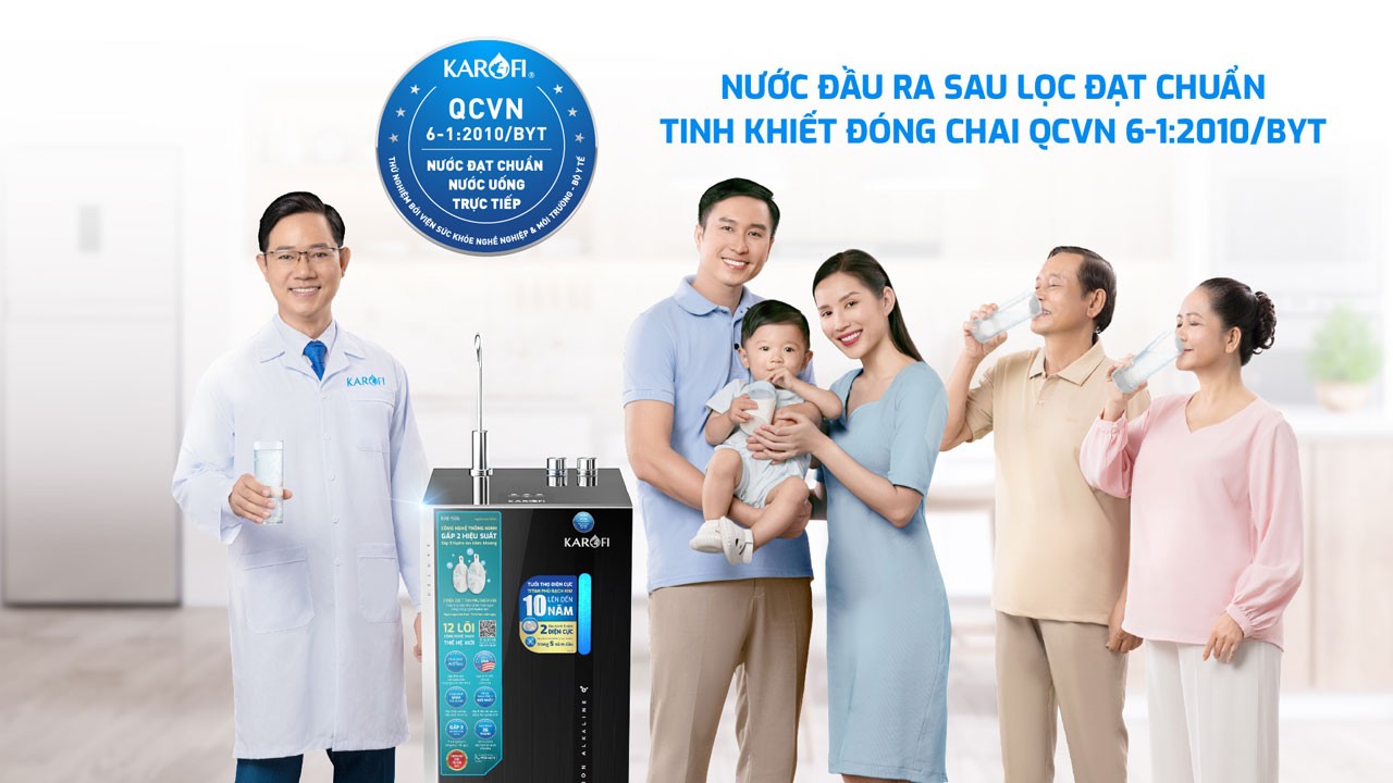 Máy lọc nước Hydro-ion kiềm Karofi KAE-S66 chính hãng Máy lọc nước Hydro-ion kiềm Karofi KAE-S66 - Điện Máy Plus