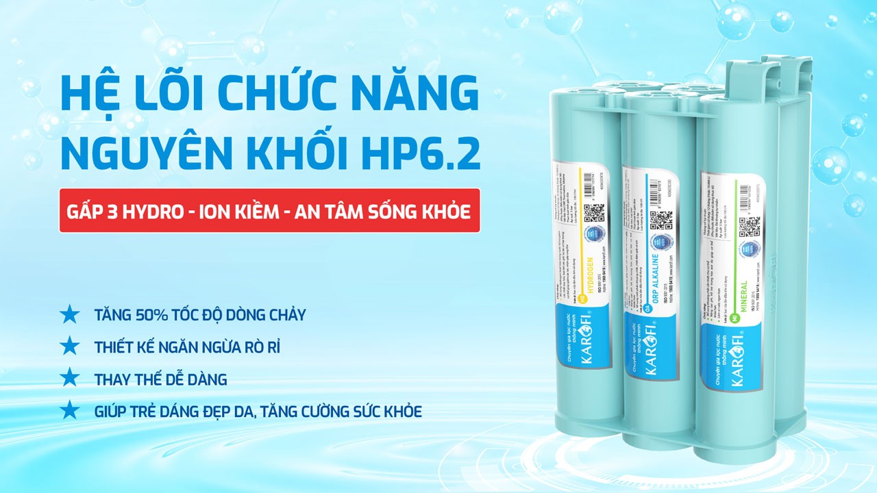 Máy lọc nước Hydro-ion kiềm Karofi KAE-S68 chính hãng Máy lọc nước Hydro-ion kiềm Karofi KAE-S68 - Điện Máy Plus