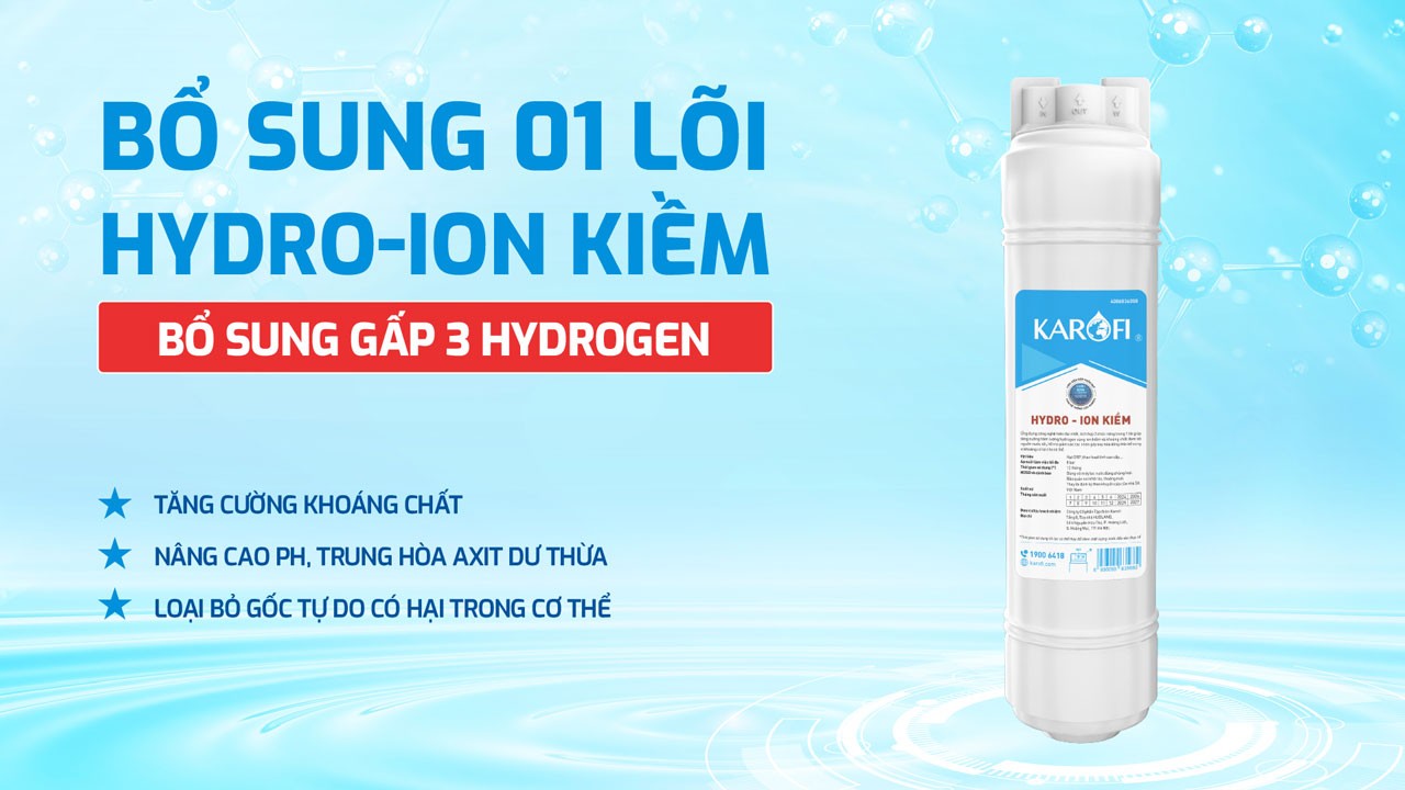 Máy lọc nước Hydro-ion kiềm Karofi KAE-S68 chính hãng Máy lọc nước Hydro-ion kiềm Karofi KAE-S68 - Điện Máy Plus