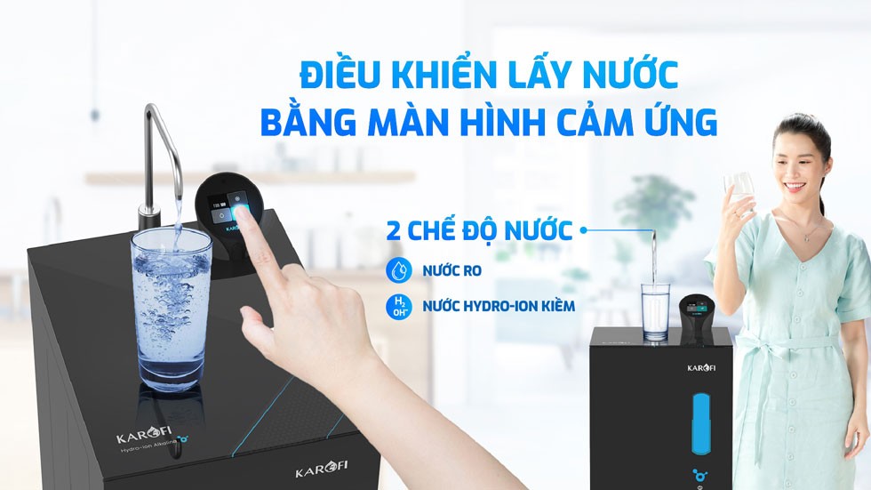 Máy lọc nước Hydro-ion kiềm Karofi KAE-S68 – THÔNG MINH – CAO CẤP – NEW 2025 chính hãng Máy lọc nước Hydro-ion kiềm Karofi KAE-S68 – THÔNG MINH – CAO CẤP – NEW 2025 - Điện Máy Plus