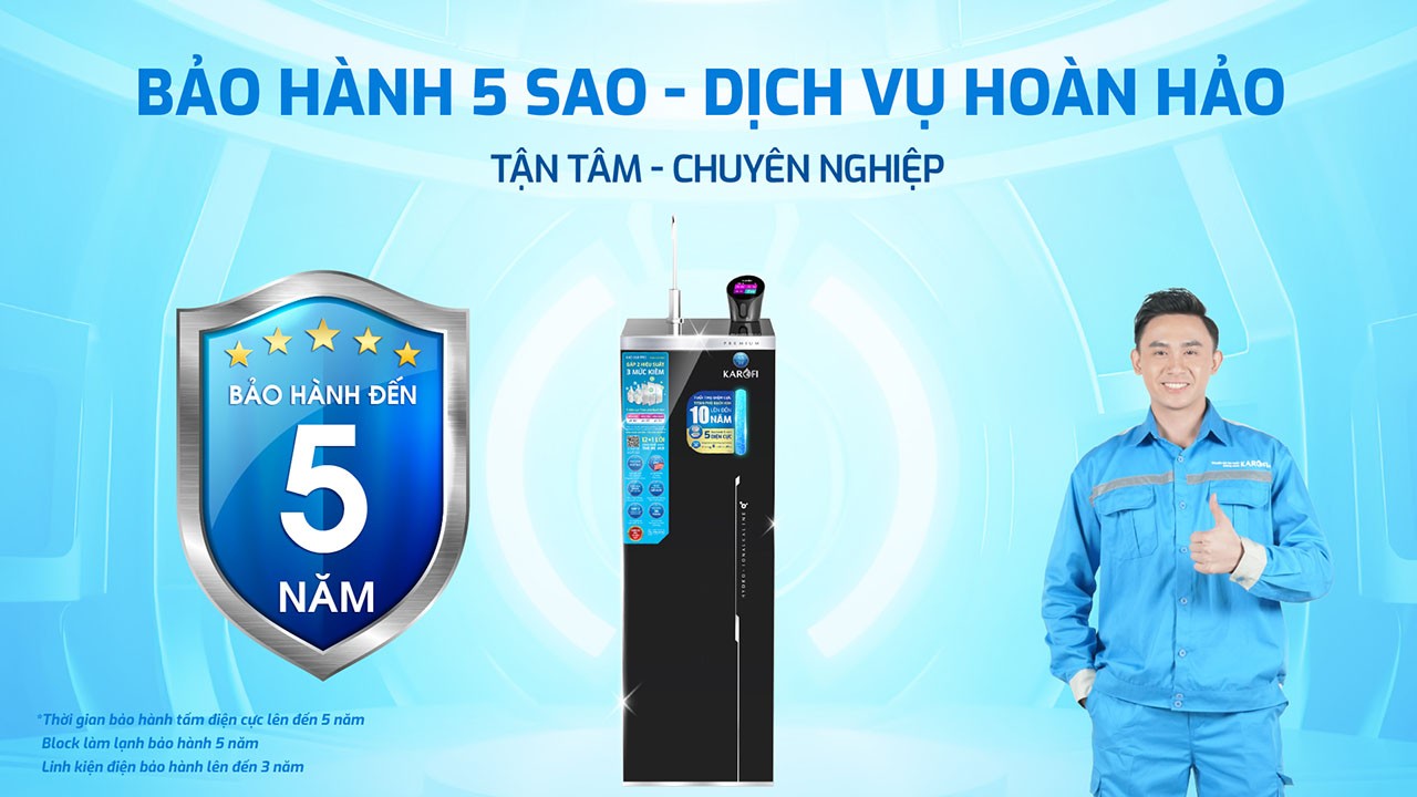 Máy lọc nước Hydro-ion kiềm Karofi KAE-S68 PRO chính hãng Máy lọc nước Hydro-ion kiềm Karofi KAE-S68 PRO - Điện Máy Plus