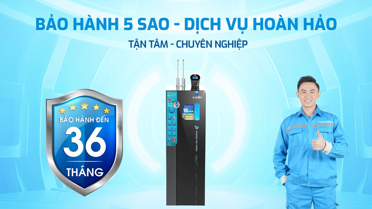 Máy lọc nước nóng lạnh Hydro-ion kiềm Karofi KAE-S86 - Điện Máy Plus