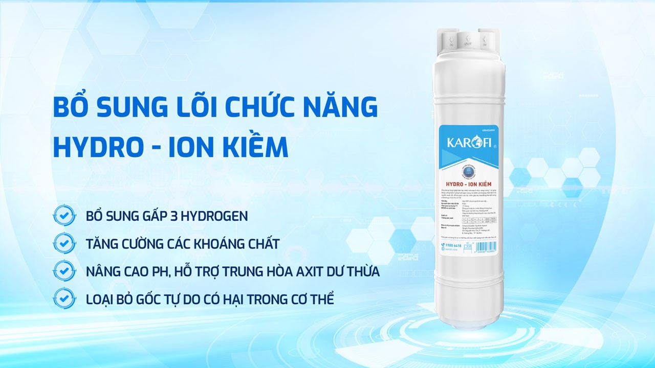 Máy lọc nước nóng lạnh Hydro-ion kiềm Karofi KAE-S86 -THÔNG MINH – CAO CẤP- NEW 2025 - Điện Máy Plus