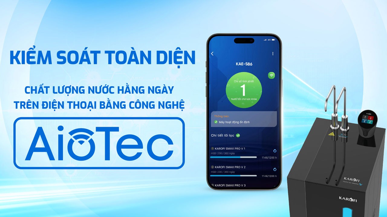 Máy lọc nước nóng lạnh Hydro-ion kiềm Karofi KAE-S86 -THÔNG MINH – CAO CẤP- NEW 2025 - Điện Máy Plus