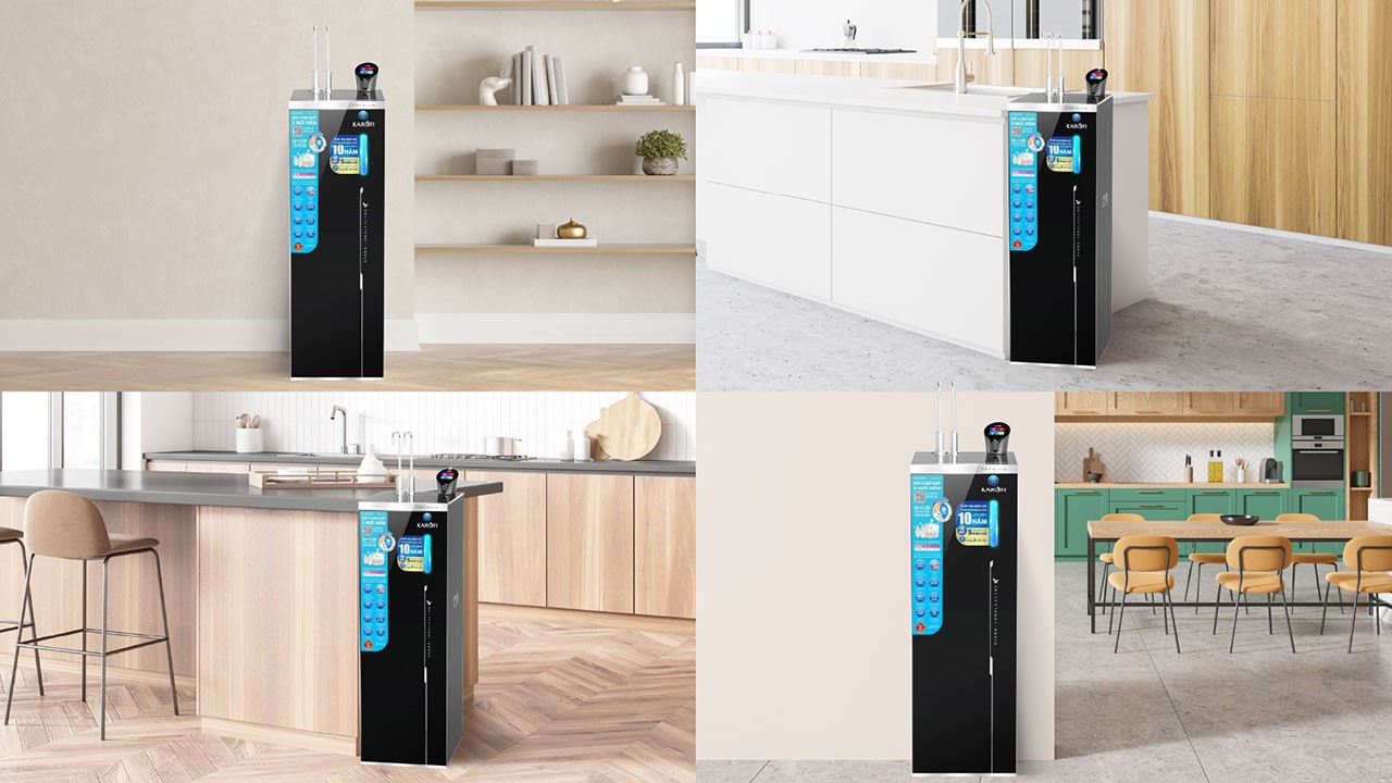 Máy lọc nước nóng lạnh Hydro-ion kiềm Karofi KAE-S86 PRO - Điện Máy Plus