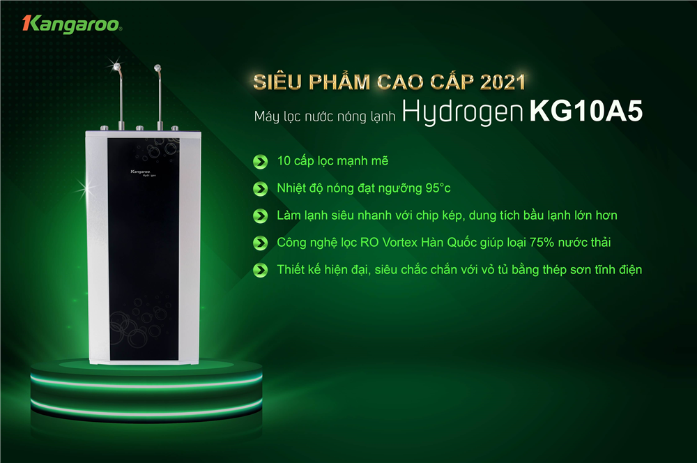 Máy lọc nước Kangaroo Hydrogen Nóng Lạnh KG10A5 - Điện Máy Plus