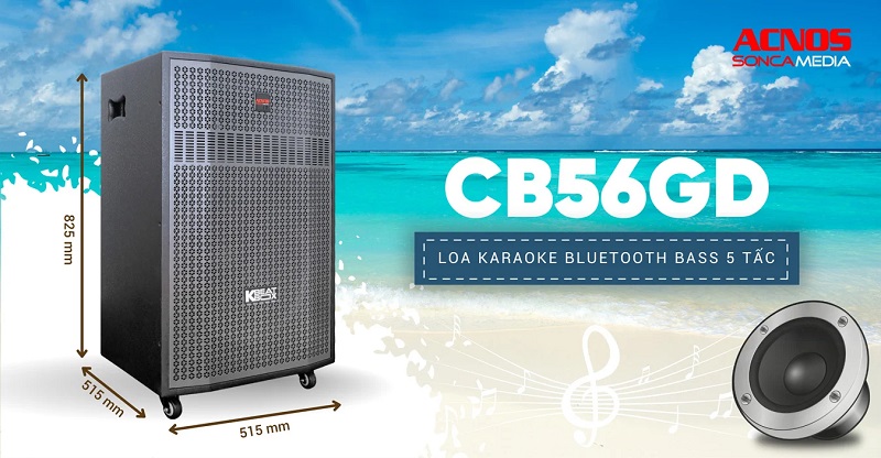 Loa Kéo Acnos CB56GD-Bass 50 (3 ĐT) chính hãng Loa Kéo Acnos CB56GD-Bass 50 (3 ĐT) - Điện Máy Plus