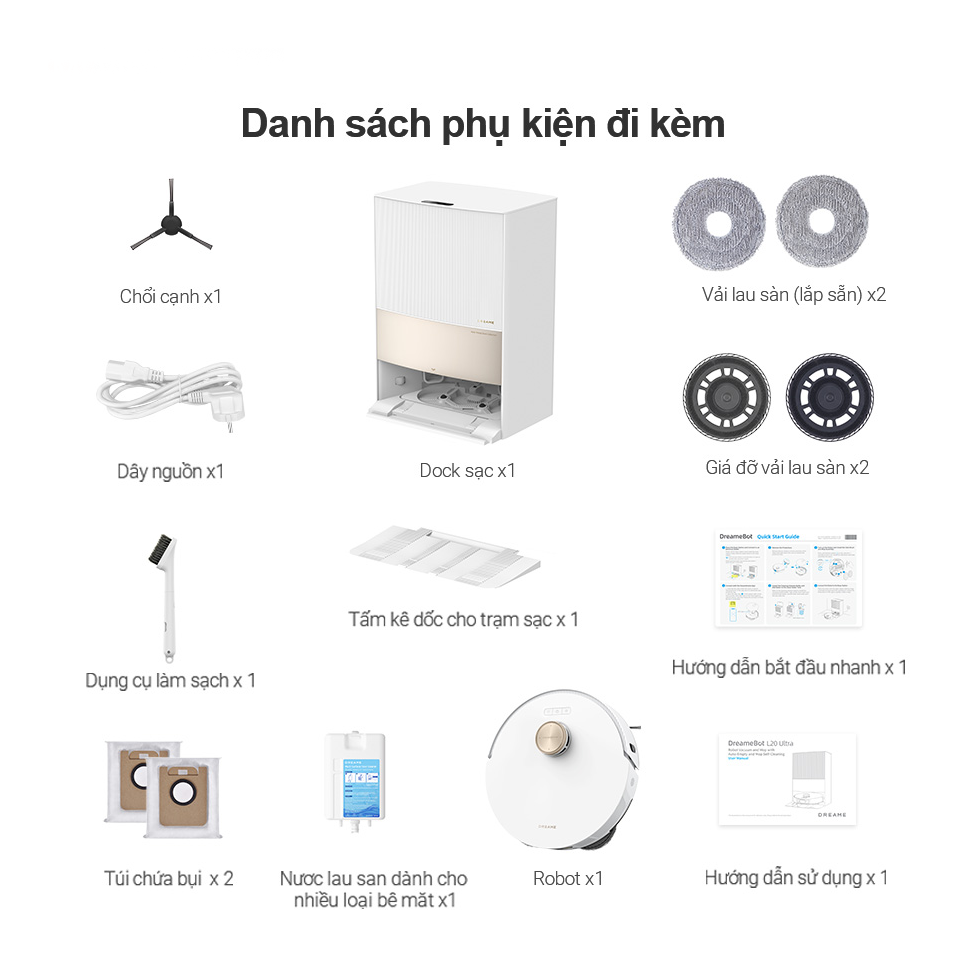 Robot hút bụi Dreame L20 Ultra chính hãng Robot hút bụi Dreame L20 Ultra - Điện Máy Plus