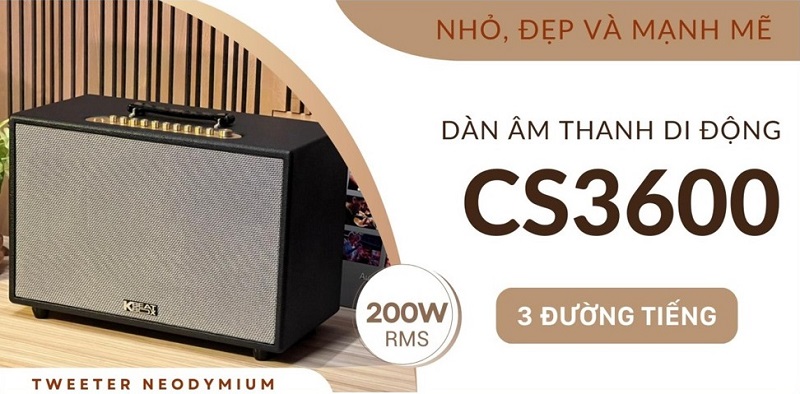 Loa Xách Tay Acnos CS3600-(3 ĐT) - Điện Máy Plus