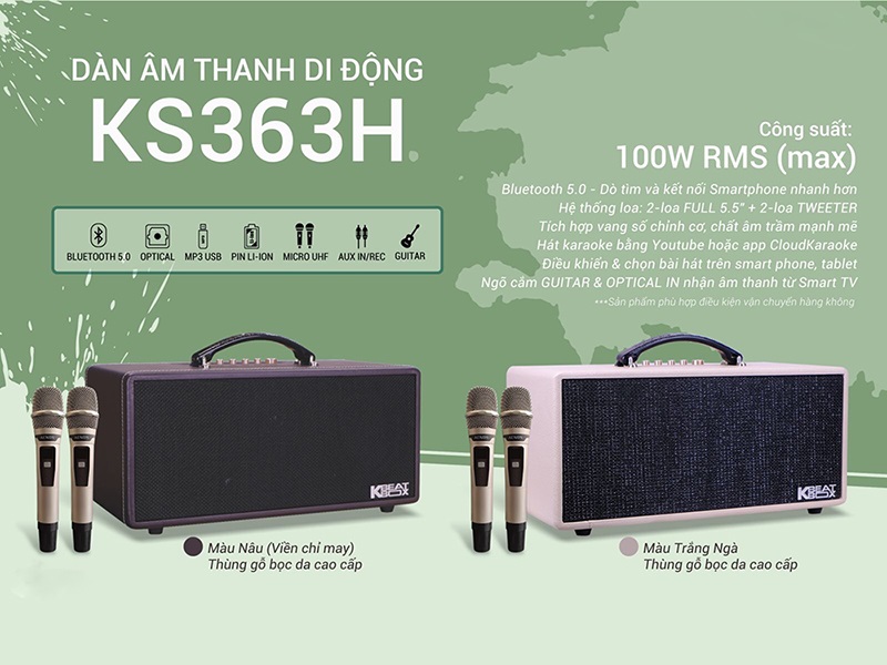 Loa Xách Tay Acnos KS363H-Bass 15 - Điện Máy Plus