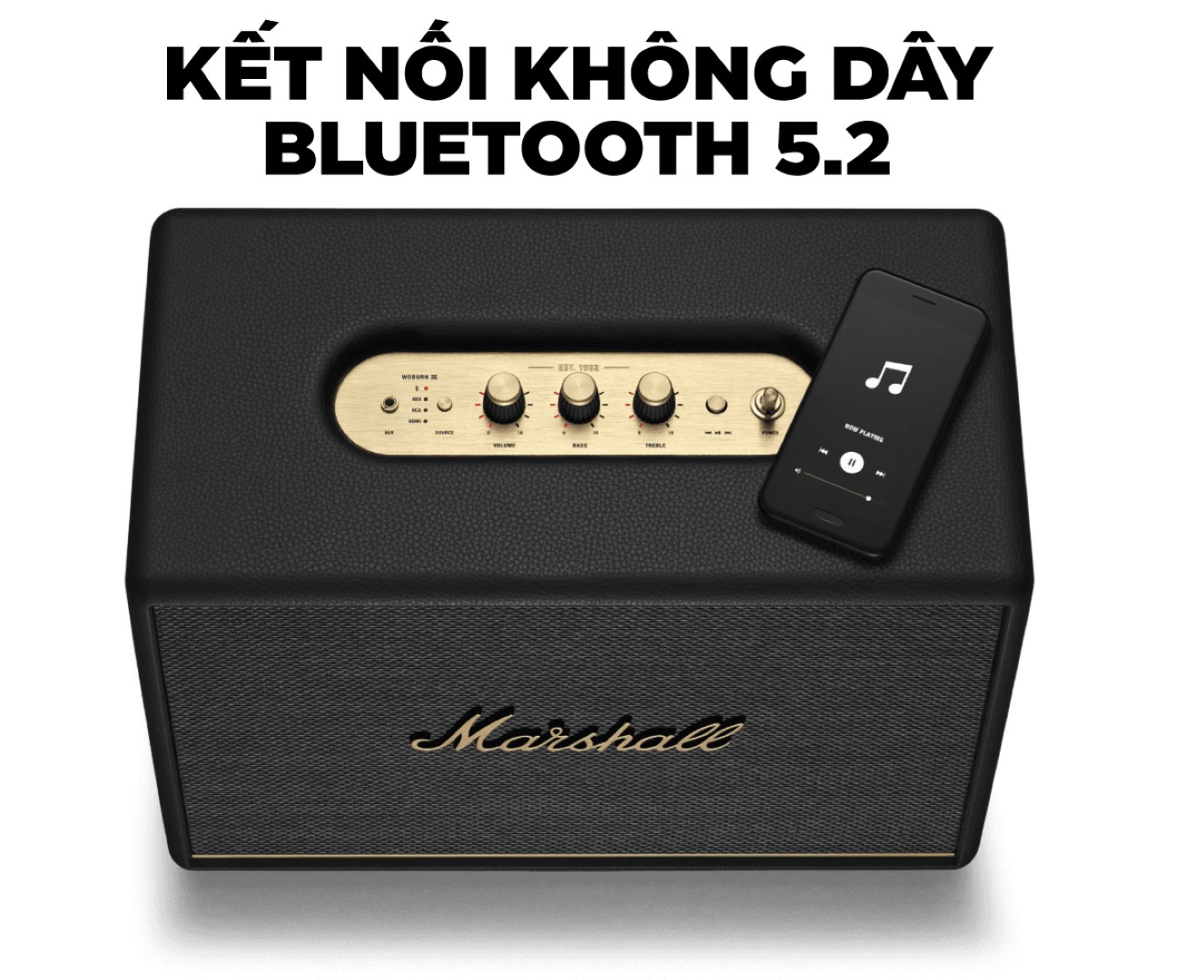 LOA MARSHALL WOBURN III – MÀU ĐEN chính hãng LOA MARSHALL WOBURN III – MÀU ĐEN - Điện Máy Plus