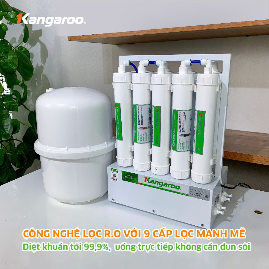Máy lọc nước Hydrogen ion kiềm Kangaroo KGHP66-ALKALINE 10 Lõi - Điện Máy Plus