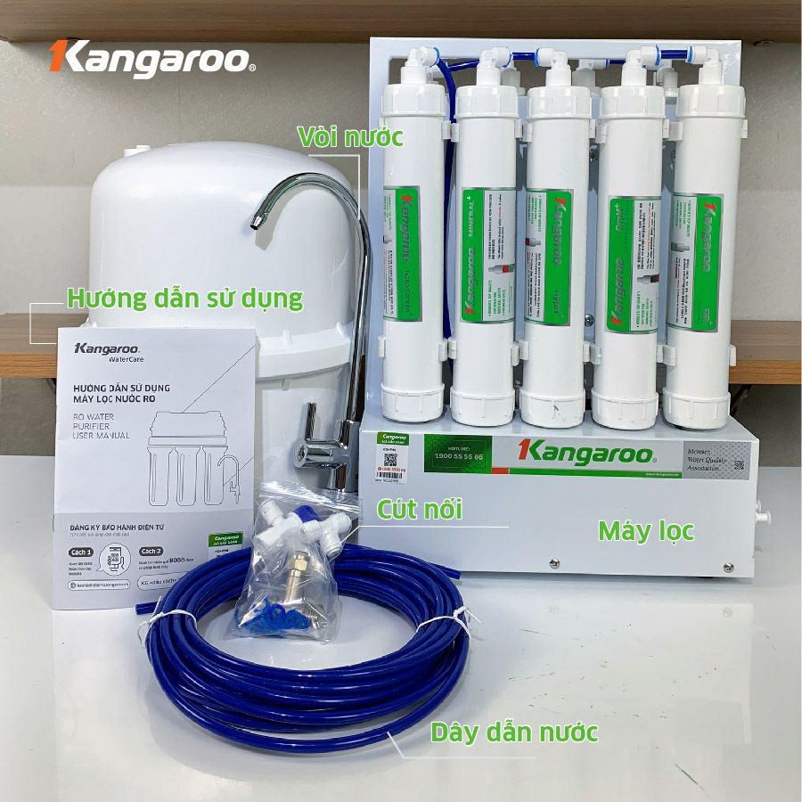 Máy lọc nước Hydrogen ion kiềm Kangaroo KGHP66-ALKALINE 10 Lõi - Điện Máy Plus