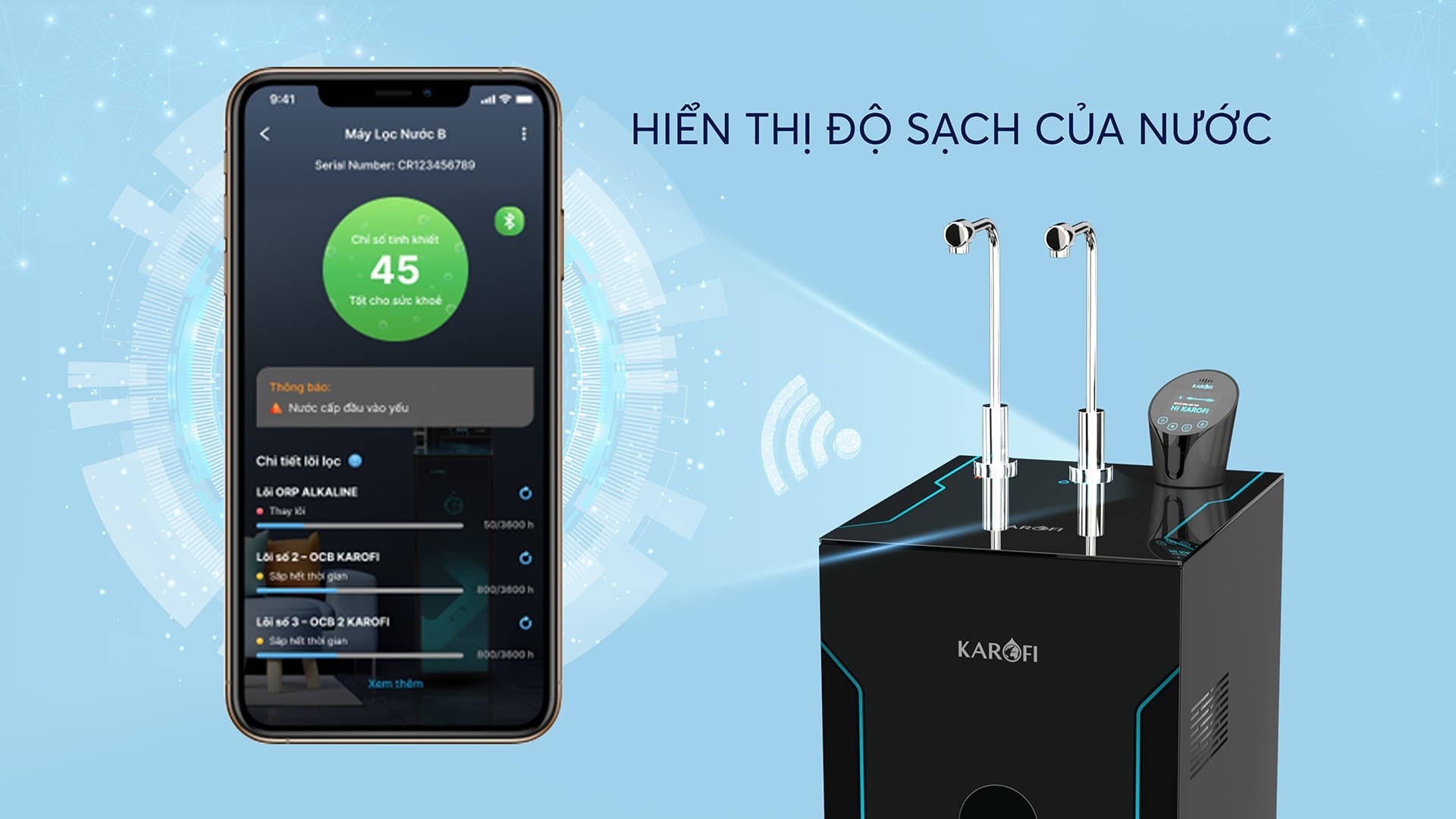 Máy lọc nước ion kiềm nóng lạnh nguội Karofi KAE-S88 - Điện Máy Plus