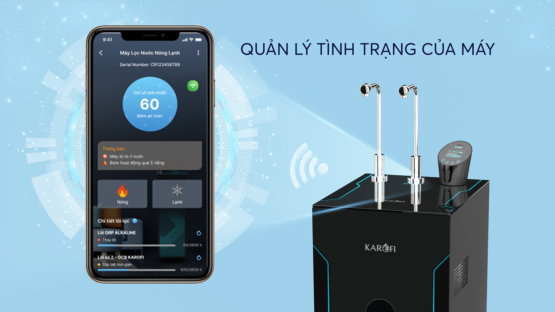 Máy lọc nước ion kiềm nóng lạnh nguội Karofi KAE-S88 - Điện Máy Plus