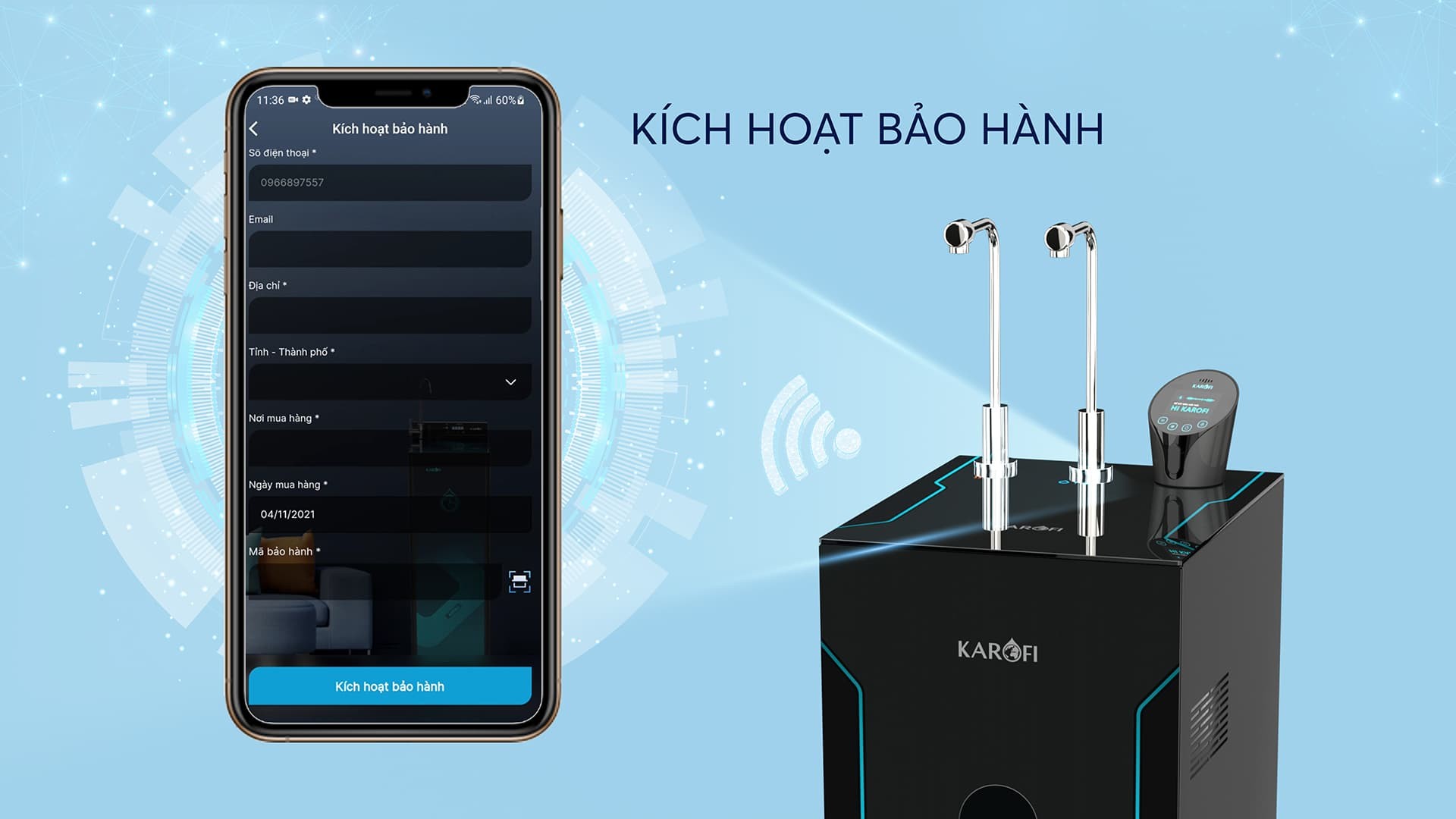 Máy lọc nước ion kiềm nóng lạnh nguội Karofi KAE-S88 - Điện Máy Plus
