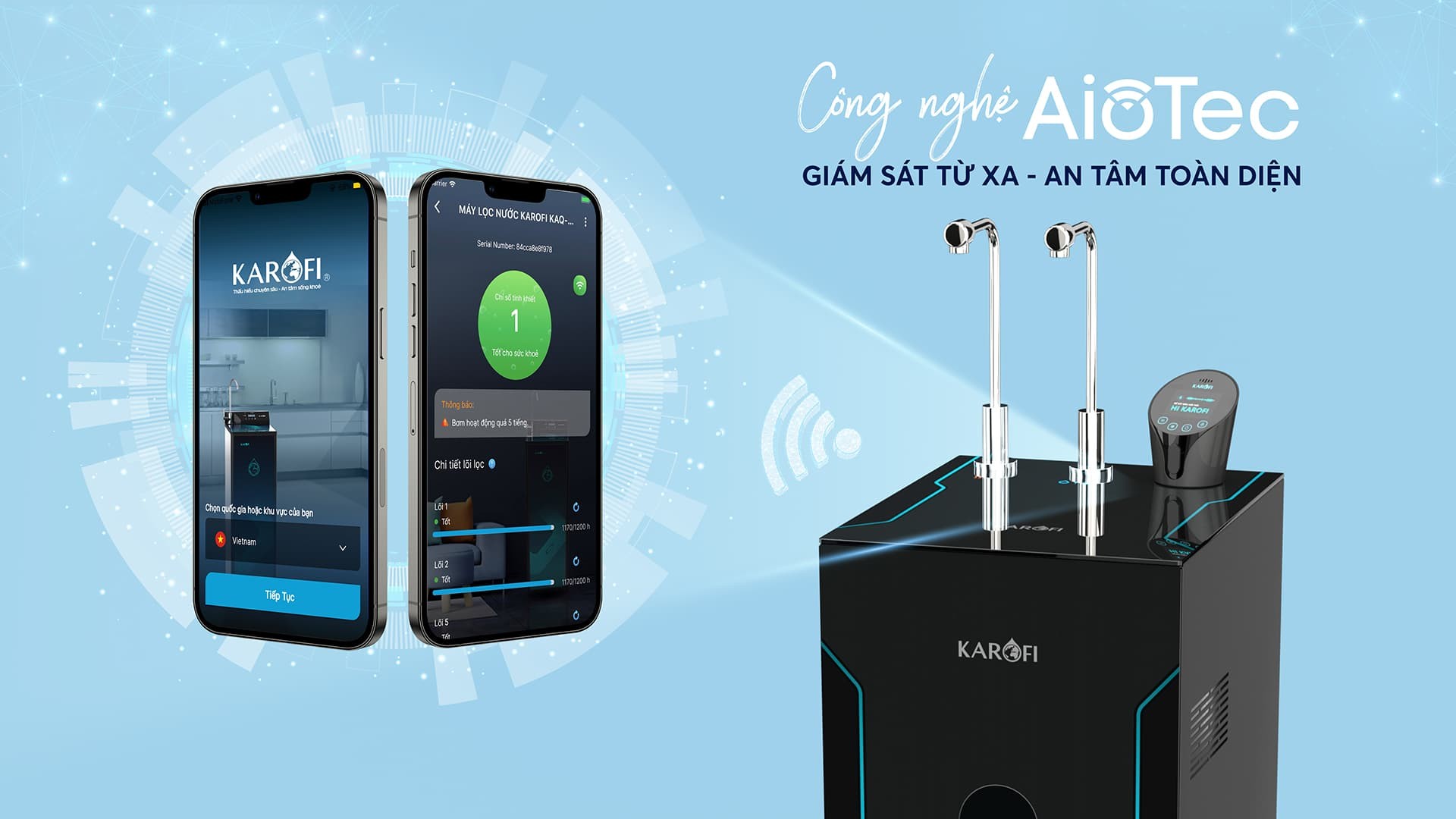 Máy lọc nước ion kiềm nóng lạnh nguội Karofi KAE-S88 - Điện Máy Plus