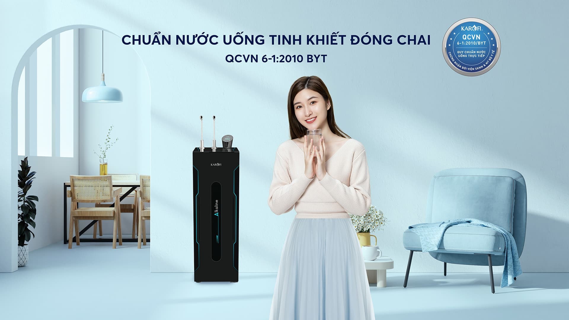 Máy lọc nước ion kiềm nóng lạnh nguội Karofi KAE-S88 - Điện Máy Plus