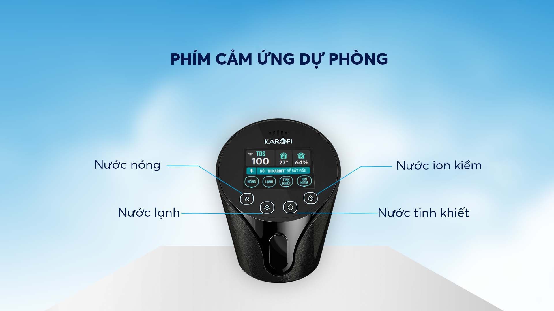 Máy lọc nước ion kiềm nóng lạnh nguội Karofi KAE-S88 - Điện Máy Plus