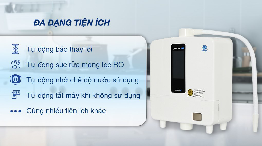 Máy lọc nước ion kiềm Kangen Leveluk K8 – Hàng Chính Hãng - Điện Máy Plus