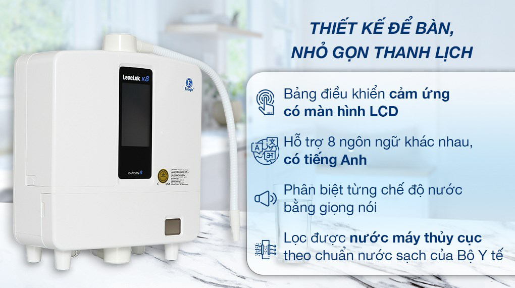 Máy lọc nước ion kiềm Kangen Leveluk K8 – Hàng Chính Hãng - Điện Máy Plus