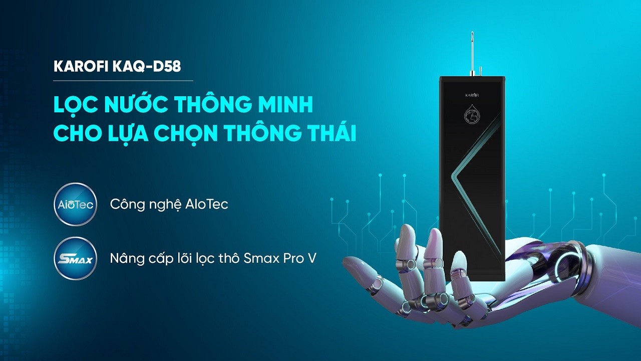 Máy lọc nước Karofi KAQ-D58 – Mẫu mới 2025 - Điện Máy Plus