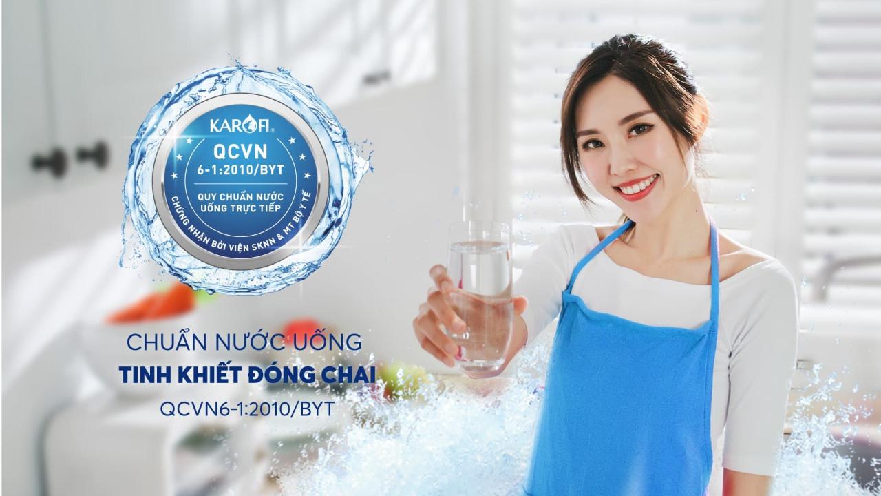 Máy lọc nước Karofi KAQ-U96 – 10 lõi Cao Cấp – VÒI LED THÔNG MINH - Điện Máy Plus