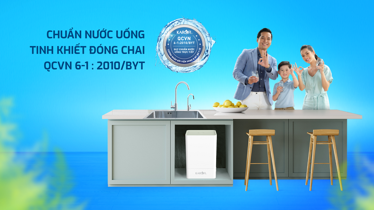 Máy lọc nước Karofi KAQ-U98 – 10 LÕI – VỎ HỘP – VÒI LED THÔNG MINH - Điện Máy Plus