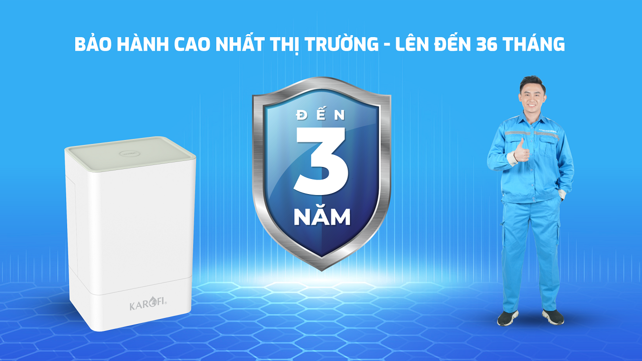 Máy lọc nước Karofi KAQ-U98 – 10 LÕI – VỎ HỘP – VÒI LED THÔNG MINH - Điện Máy Plus