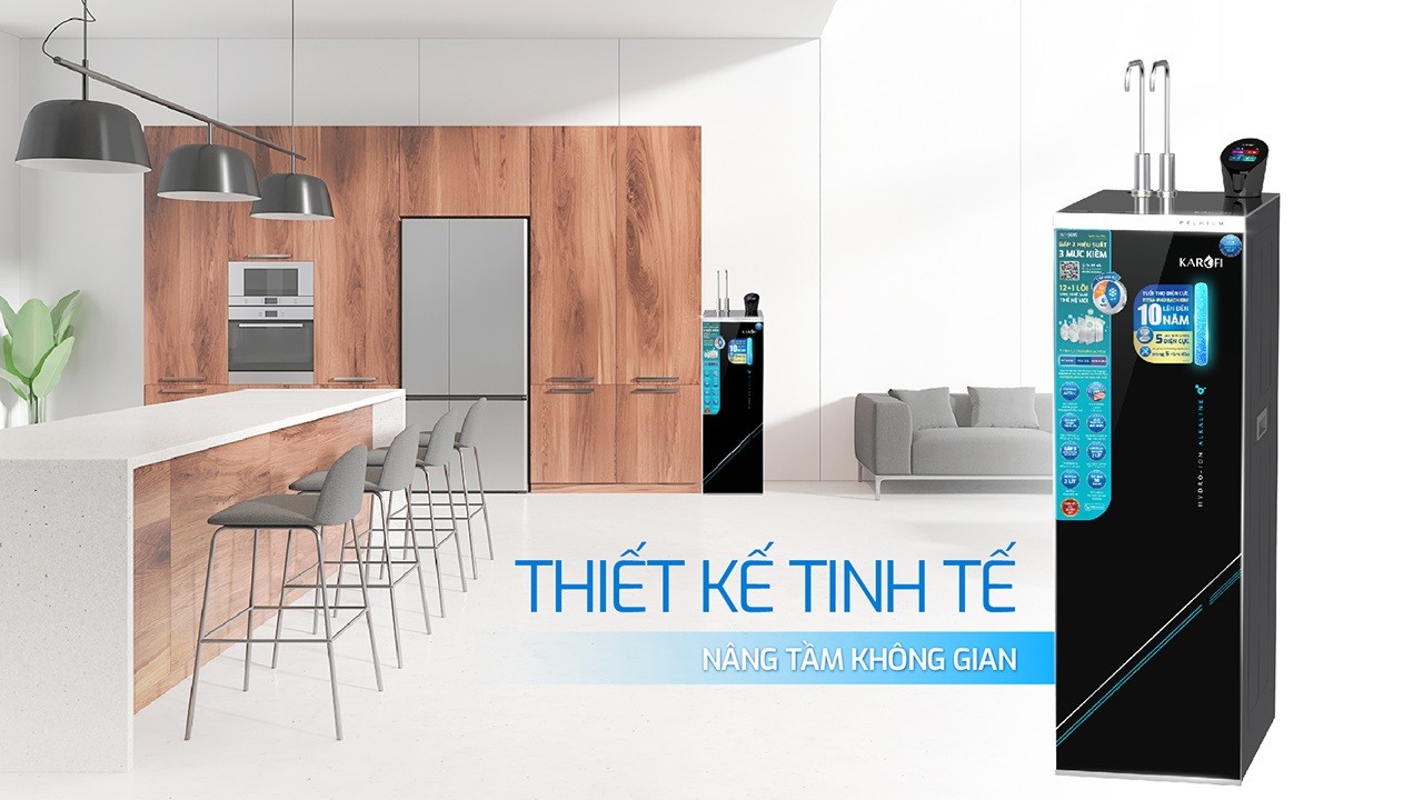 Máy lọc nước nóng lạnh Hydro-ion kiềm Karofi KAE-S695 - Điện Máy Plus