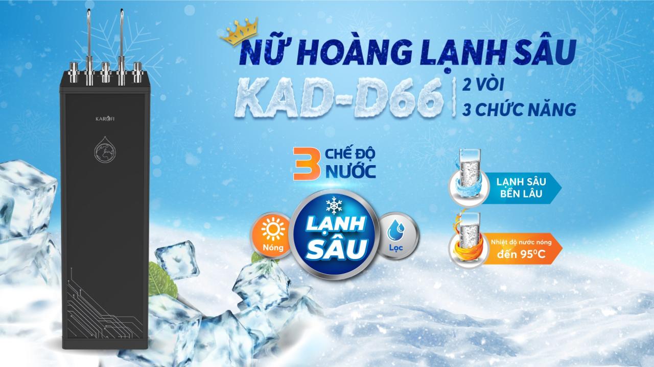 Máy lọc nước nóng lạnh Karofi KAD-D66S – Mẫu 2025 chính hãng Máy lọc nước nóng lạnh Karofi KAD-D66S – Mẫu 2025 - Điện Máy Plus
