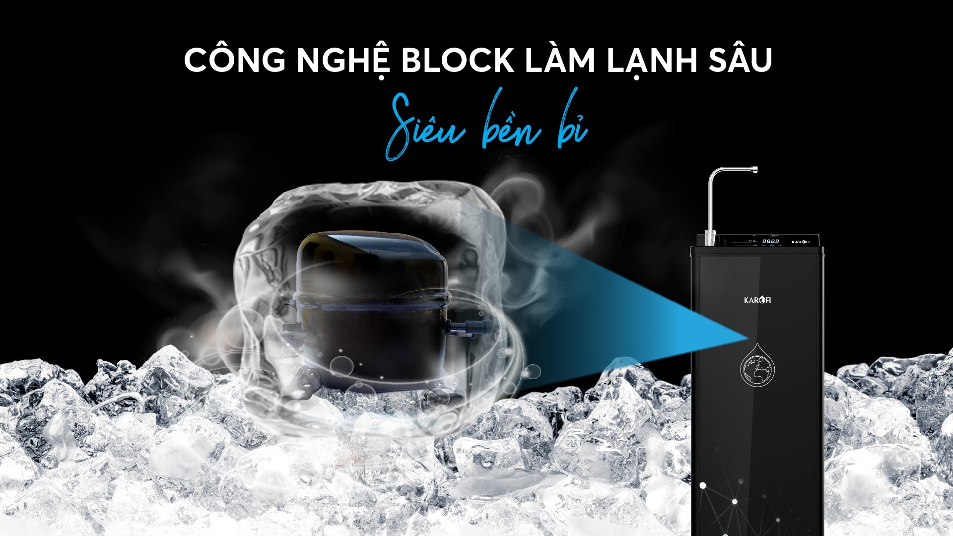 Máy lọc nước nóng lạnh Karofi KAD-D88 chính hãng Máy lọc nước nóng lạnh Karofi KAD-D88 - Điện Máy Plus