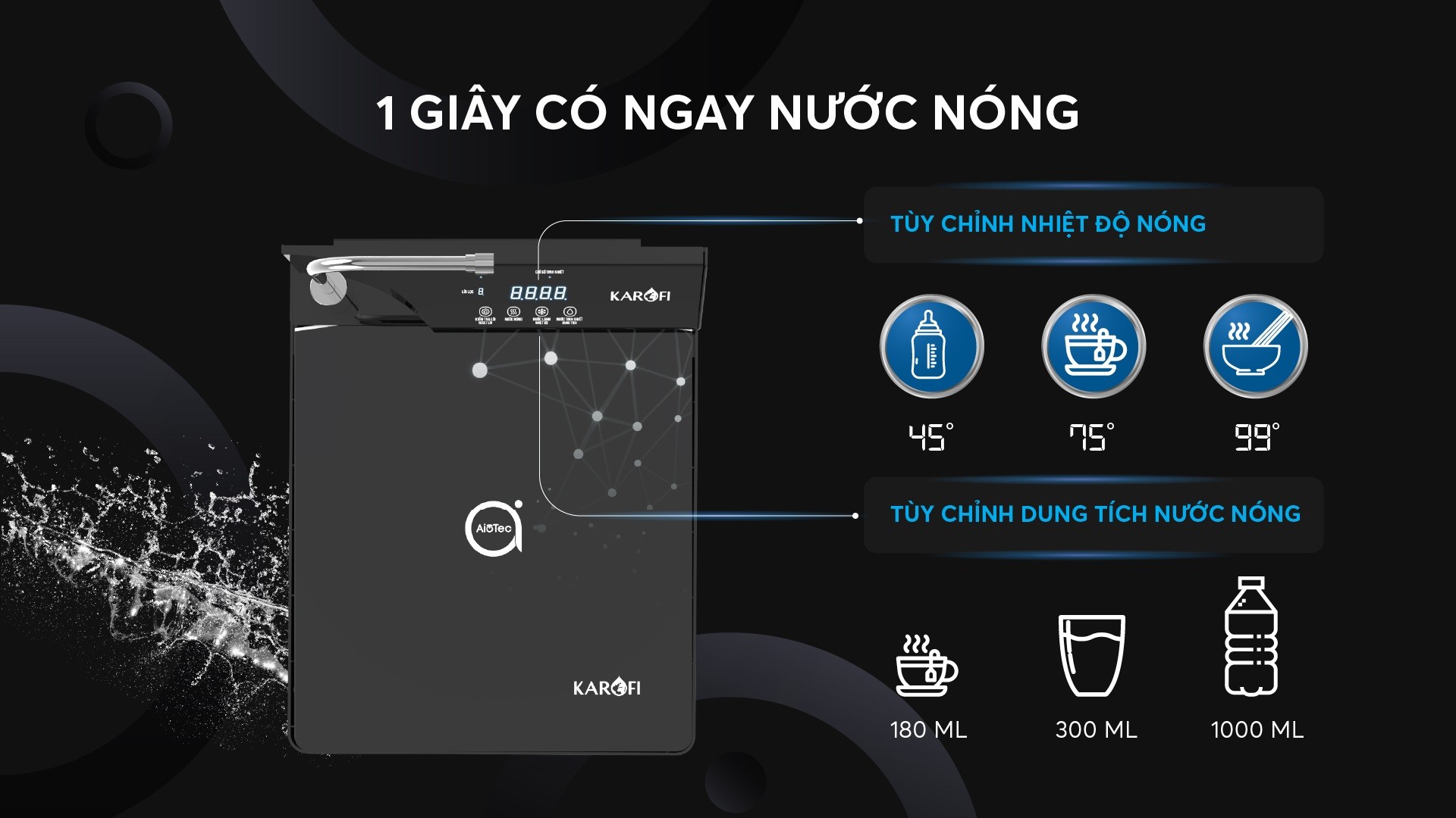 Máy lọc nước nóng lạnh Karofi KAD-D88 chính hãng Máy lọc nước nóng lạnh Karofi KAD-D88 - Điện Máy Plus