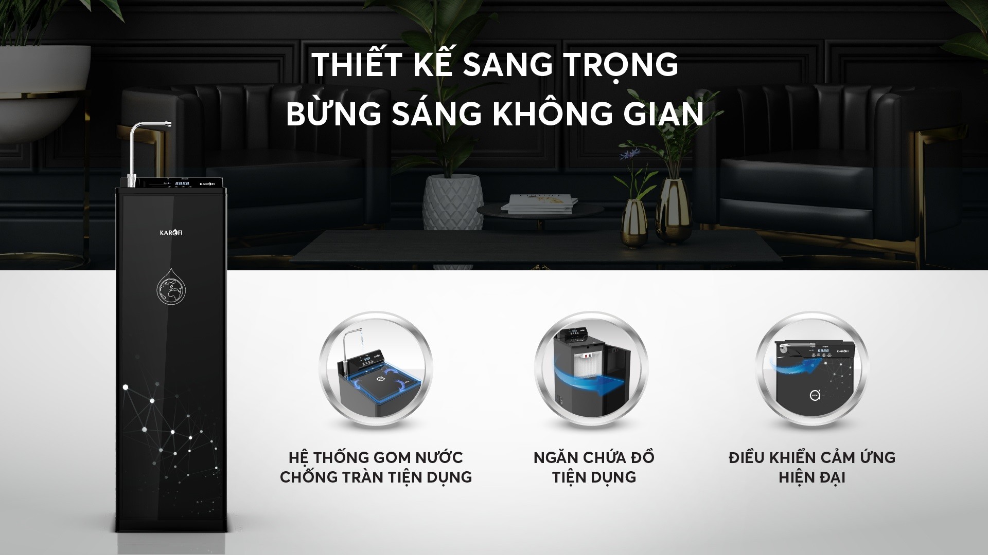 Máy lọc nước nóng lạnh Karofi KAD-D88 chính hãng Máy lọc nước nóng lạnh Karofi KAD-D88 - Điện Máy Plus