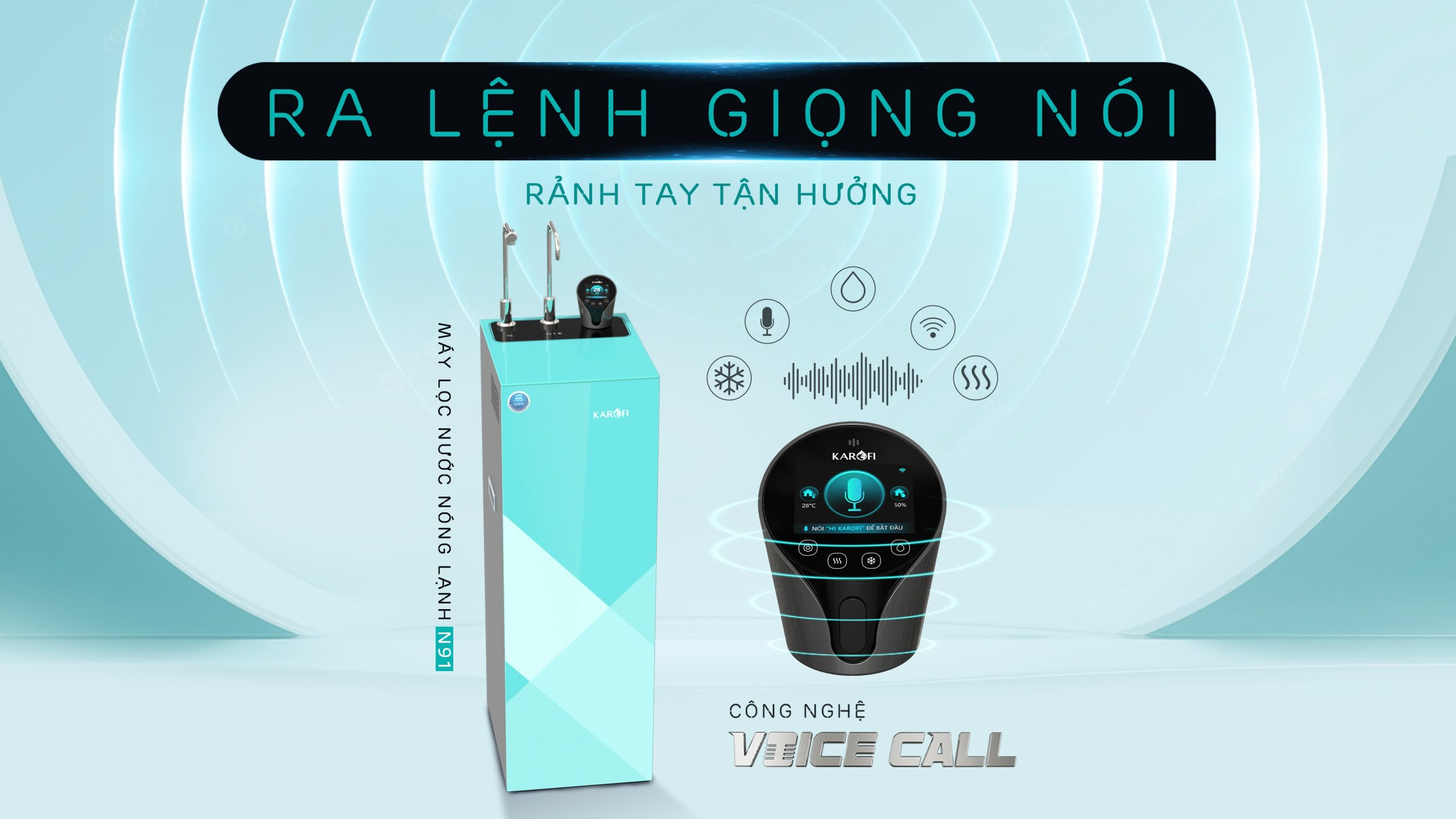 Máy lọc nước nóng lạnh Karofi KAD-N91 – NEW 2025 chính hãng Máy lọc nước nóng lạnh Karofi KAD-N91 – NEW 2025 - Điện Máy Plus