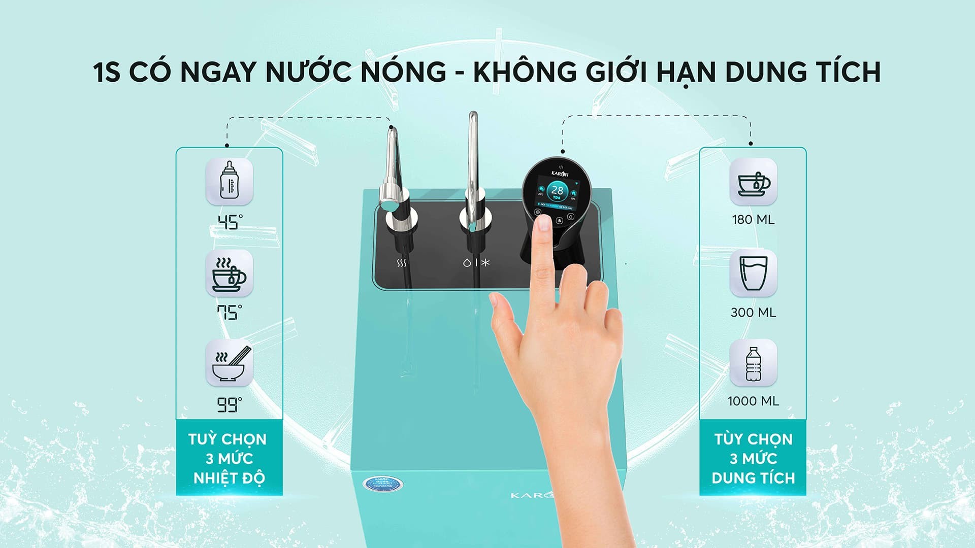 Máy lọc nước nóng lạnh Karofi KAD-N91 – NEW 2025 chính hãng Máy lọc nước nóng lạnh Karofi KAD-N91 – NEW 2025 - Điện Máy Plus