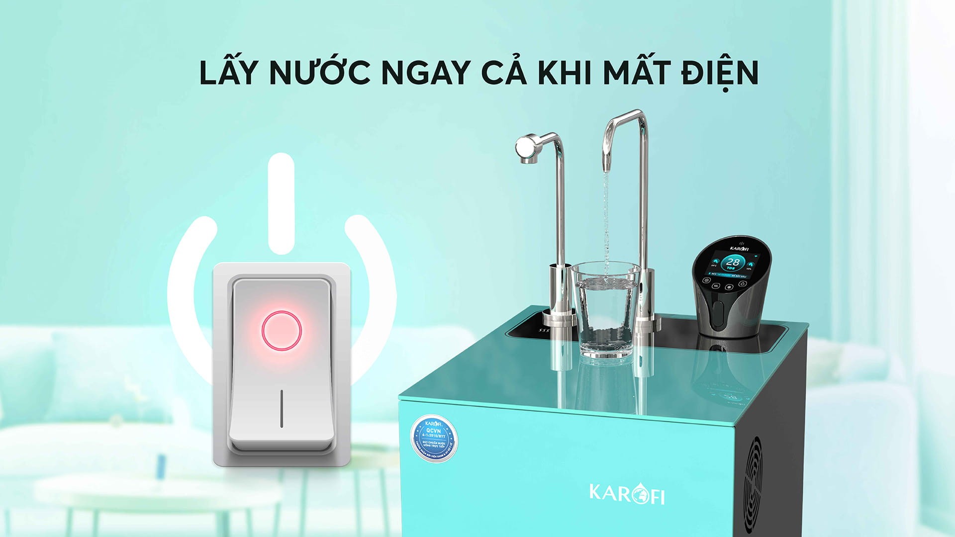 Máy lọc nước nóng lạnh Karofi KAD-N91 – NEW 2025 chính hãng Máy lọc nước nóng lạnh Karofi KAD-N91 – NEW 2025 - Điện Máy Plus